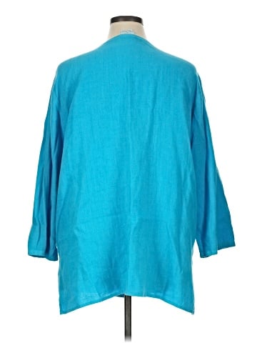 Hot Cotton 3/4 Sleeve Button-Down Shirt (view 2)