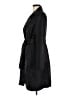 Bebe 100% Polyester Solid Black Trenchcoat Size M - photo 5