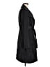 Bebe 100% Polyester Solid Black Trenchcoat Size M - photo 4
