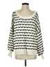 Lumiere 100% Acrylic Stars Ivory Pullover Sweater Size M - photo 1