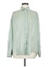 Zara Stripes Green Long Sleeve Button-Down Shirt Size M - photo 1