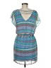 City Triangles 100% Polyester Print Teal Casual Dress Size M - photo 2
