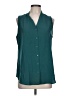 Van Heusen 100% Polyester Teal Sleeveless Blouse Size L - photo 1