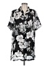 Kathie Lee 100% Polyester Floral Black Short Sleeve Blouse Size M - photo 1