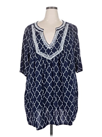 Woman Within Short Sleeve Blouse (view 1)