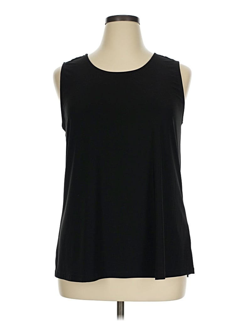 Pre-owned Last Tango Sleeveless Top Black Boatneck Tops