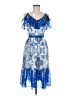 Eliza J 100% Polyester Paisley Blue Cocktail Dress Size 6 - photo 1