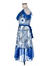 Eliza J 100% Polyester Paisley Blue Cocktail Dress Size 6 - photo 5