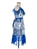 Eliza J 100% Polyester Paisley Blue Cocktail Dress Size 6 - photo 4