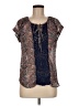 Daniel Rainn 100% Polyester Blue Short Sleeve Blouse Size M - photo 1