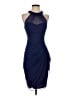 Cache 100% Polyester Blue Cocktail Dress Size 4 - photo 1