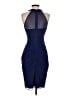 Cache 100% Polyester Blue Cocktail Dress Size 4 - photo 2