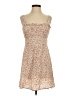 Row A 100% Polyester Floral Tan Casual Dress Size S - photo 1