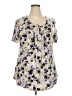 Assorted Brands Purple Short Sleeve Blouse Size 2X - photo 1