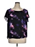 Torrid Stars Purple Short Sleeve Blouse Size 1X Plus (1) - photo 1