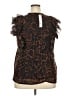 Aqua Animal Print Brown Sleeveless Blouse Size XXL - photo 2