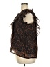 Aqua Animal Print Brown Sleeveless Blouse Size XXL - photo 5