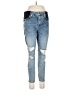 Good American Color Block Blue Jeans Size 30 waist - photo 1