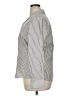 Chico's 100% Cotton Stripes Silver Long Sleeve Button-Down Shirt Size XL (3) - photo 5