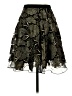 Eva Franco 100% Polyester Paisley Black Formal Skirt Size 4 - photo 1