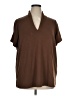 Assorted Brands Brown Short Sleeve Top Size 1X - photo 1