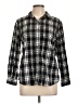 Lands' End 100% Cotton Plaid Black Long Sleeve Button-Down Shirt Size 12 (petite) - photo 1