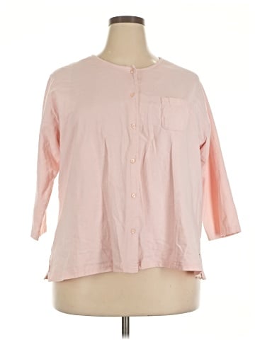 Carole Hochman 3/4 Sleeve Button-Down Shirt (view 1)