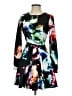 Bebe 100% Polyester Print Black Casual Dress Size XS - photo 1