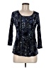 DressBarn Blue 3/4 Sleeve Top Size M - photo 1