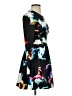 Bebe 100% Polyester Print Black Casual Dress Size XS - photo 4