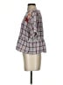 THML 100% Cotton Plaid Gray Short Sleeve Blouse Size S - photo 5