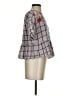 THML 100% Cotton Plaid Gray Short Sleeve Blouse Size S - photo 4