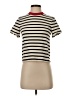 Cos Stripes Ivory Short Sleeve Turtleneck Size XS - photo 1