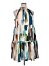 Donna Morgan Graphic Blue Cocktail Dress Size 16 - photo 1