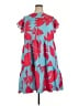 Unbranded 100% Polyester Tropical Blue Casual Dress Size XXL - photo 1
