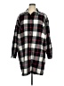 Gap Plaid Black 3/4 Sleeve Button-Down Shirt Size XL - photo 1