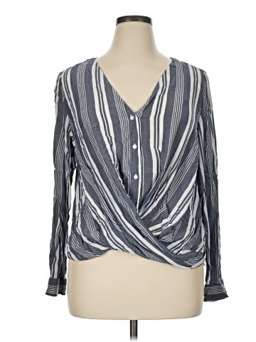 a.n.a. A New Approach Long Sleeve Blouse (view 1)