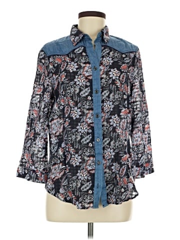 Reba 3/4 Sleeve Button-Down Shirt (view 1)
