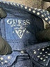 Guess 100% Cotton Chevron-herringbone Blue Long Sleeve Button-Down Shirt Size 8 - photo 3