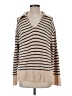 J.Crew 100% Cotton Stripes Tan Pullover Sweater Size S - photo 1