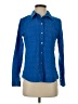 Broadway & Broome Polka Dots Blue Long Sleeve Button-Down Shirt Size S - photo 1
