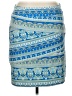 J. McLaughlin Print Blue Casual Skirt Size XL - photo 1