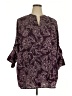 Calvin Klein 100% Polyester Purple 3/4 Sleeve Blouse Size 2X - photo 1