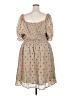 Hayden 100% Polyester Polka Dots Tan Casual Dress Size 3XL - photo 2