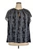Charter Club 100% Polyester Black Short Sleeve Blouse Size 2X - photo 1