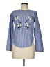 Zara Basic Blue Long Sleeve Blouse Size M - photo 1