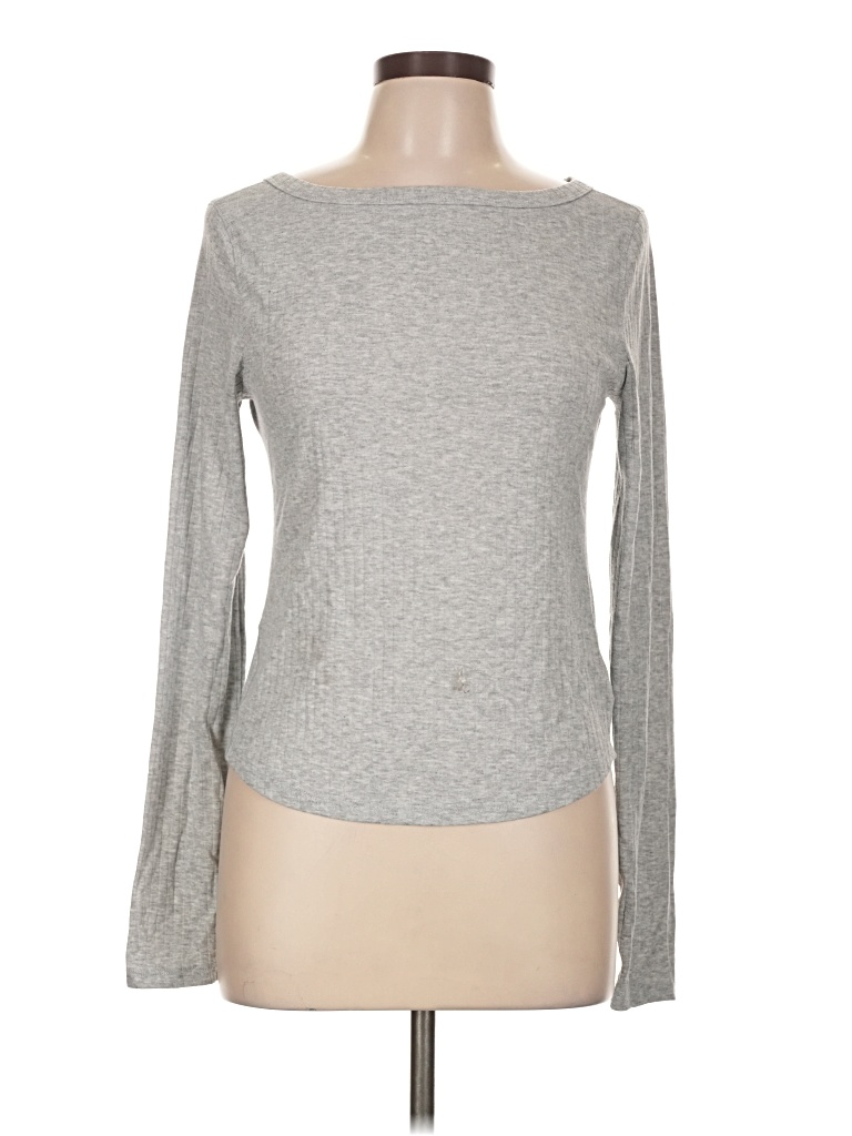 Pre-owned Danskin Long Sleeve T-shirt In Gray