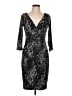 David Meister Animal Print Black Cocktail Dress Size 10 - photo 1