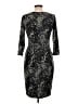 David Meister Animal Print Black Cocktail Dress Size 10 - photo 2
