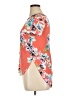 Spense 100% Polyester Floral Orange Short Sleeve Blouse Size XL (estimated) - photo 5